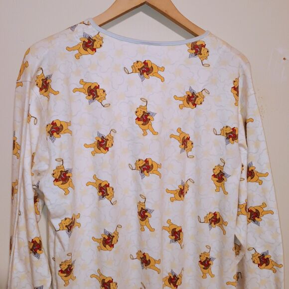 Vintage Pooh 100 Acre Collection Nightgown-Size 2X-Flannel-Star Button-Cupid-90s - Picture 7 of 9